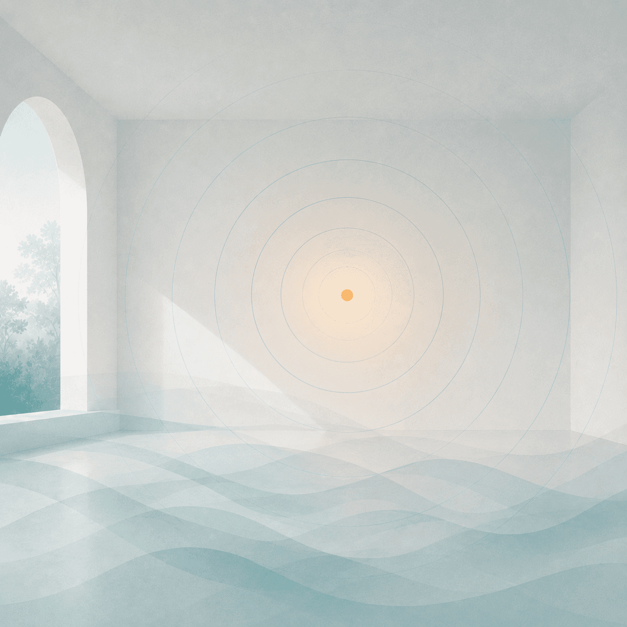 Ordinary Wi-Fi waveforms in a calm room resolving into rings of awareness — no new wiring.